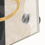 Earthen Harmony Abstracts – Minimalist Black and Gold Wall Art