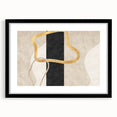 Earthen Harmony Abstracts – Minimalist Black and Gold Wall Art