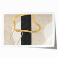 Earthen Harmony Abstracts – Minimalist Black and Gold Wall Art