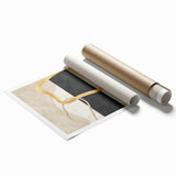 Earthen Harmony Abstracts – Minimalist Black and Gold Wall Art