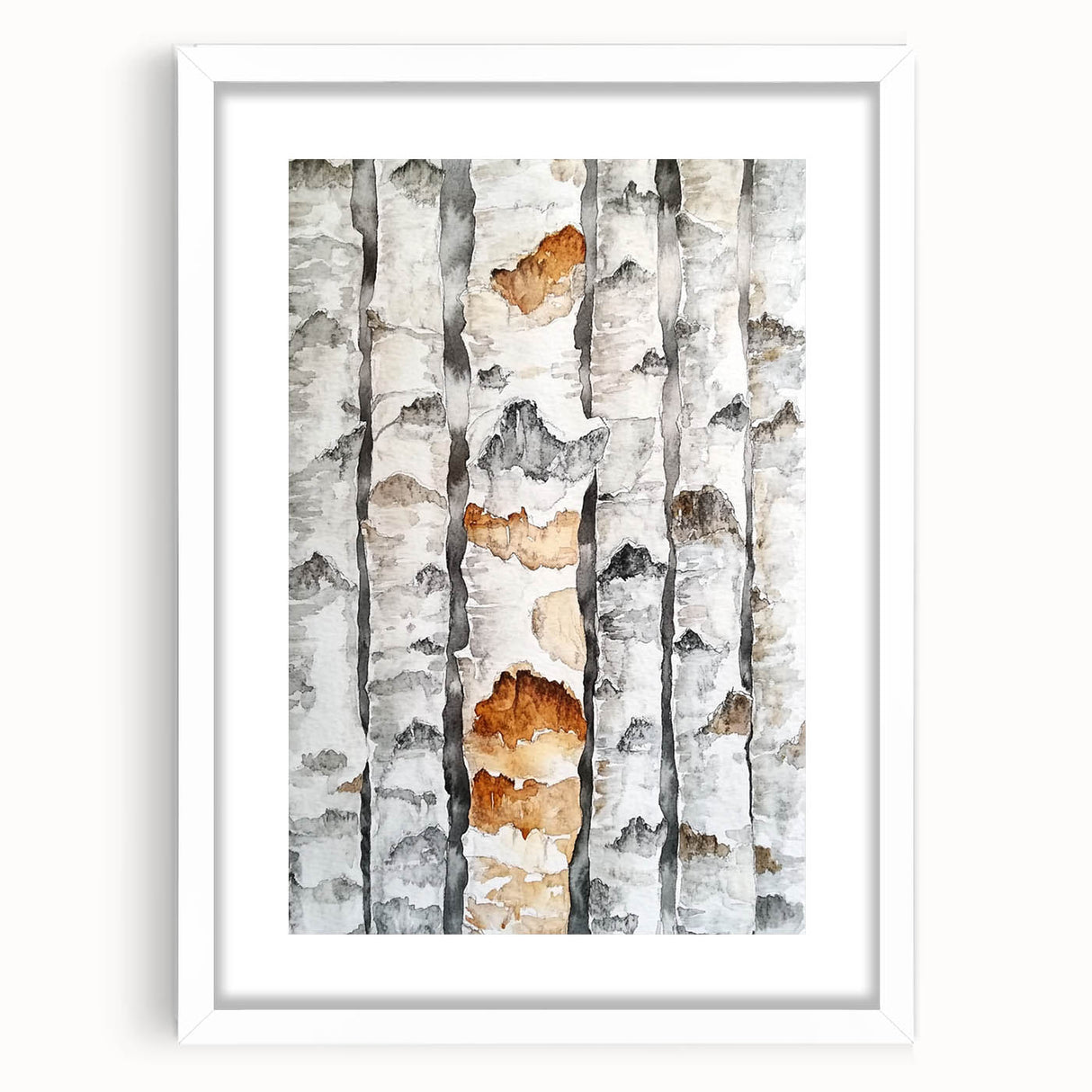 Birch Tree Watercolor – Elegant Botanical Wall Art Print
