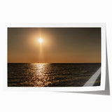 Modern Minimalist Landscape Prints – Golden Sun Over Ocean Horizon