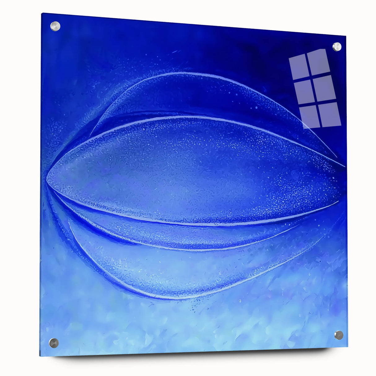 Contemporary Canvas Prints - Bold Blue Abstract Minimalist Art