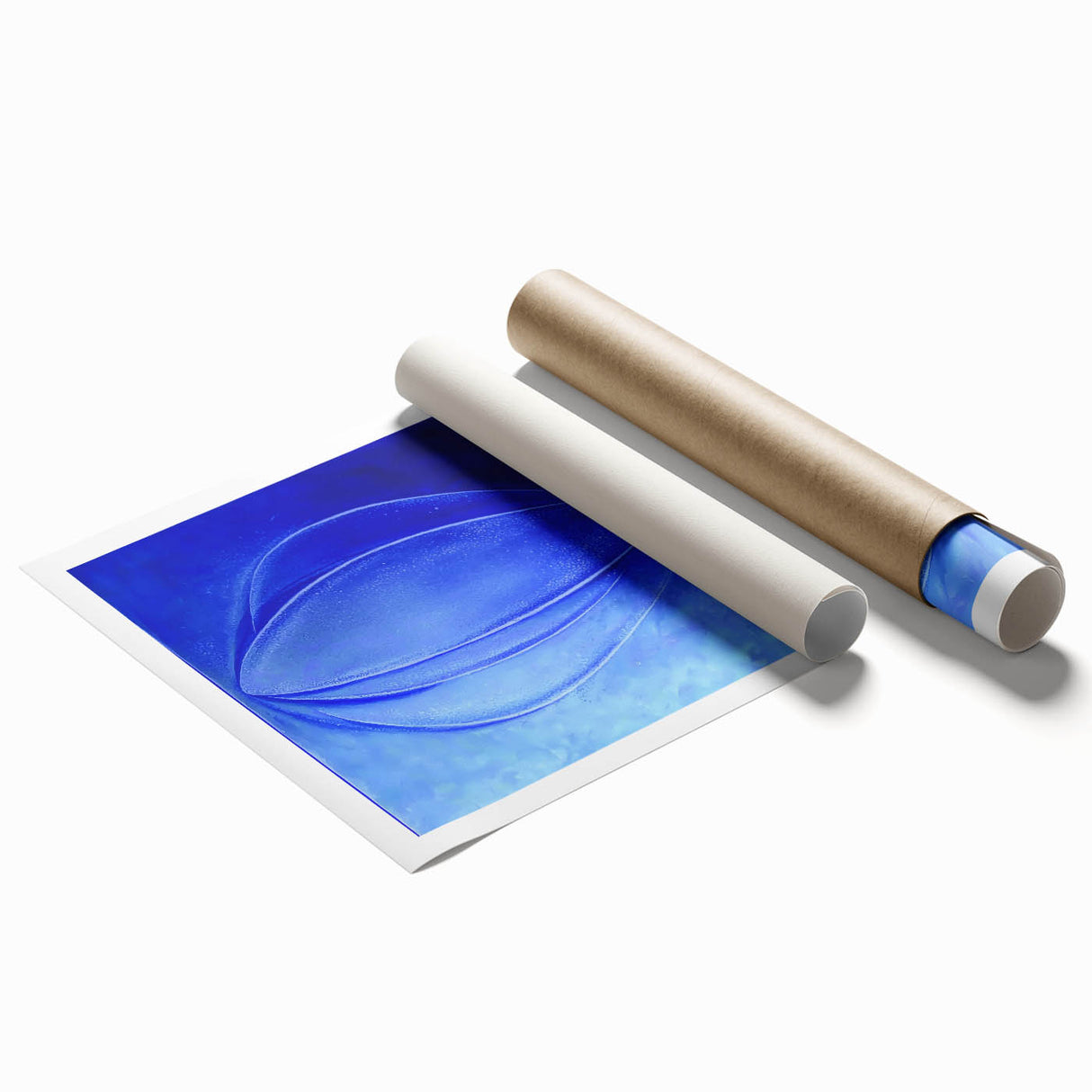 Contemporary Canvas Prints - Bold Blue Abstract Minimalist Art