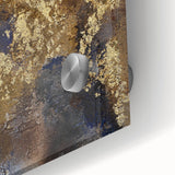 Modern Abstract Paintings – Moody Gold & Brown Metallic Canvas