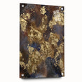 Modern Abstract Paintings – Moody Gold & Brown Metallic Canvas