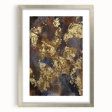 Modern Abstract Paintings – Moody Gold & Brown Metallic Canvas