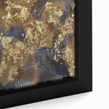 Modern Abstract Paintings – Moody Gold & Brown Metallic Canvas