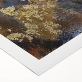 Modern Abstract Paintings – Moody Gold & Brown Metallic Canvas