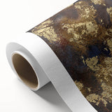 Modern Abstract Paintings – Moody Gold & Brown Metallic Canvas