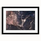 Metallic Midnight Flow – Fluid Abstract Wall Art on Canvas