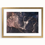Metallic Midnight Flow – Fluid Abstract Wall Art on Canvas
