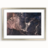 Metallic Midnight Flow – Fluid Abstract Wall Art on Canvas