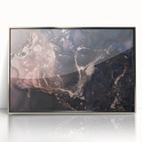 Metallic Midnight Flow – Fluid Abstract Wall Art on Canvas