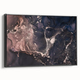 Metallic Midnight Flow – Fluid Abstract Wall Art on Canvas