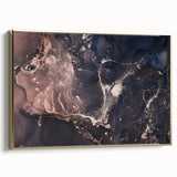 Metallic Midnight Flow – Fluid Abstract Wall Art on Canvas