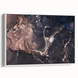 Metallic Midnight Flow – Fluid Abstract Wall Art on Canvas
