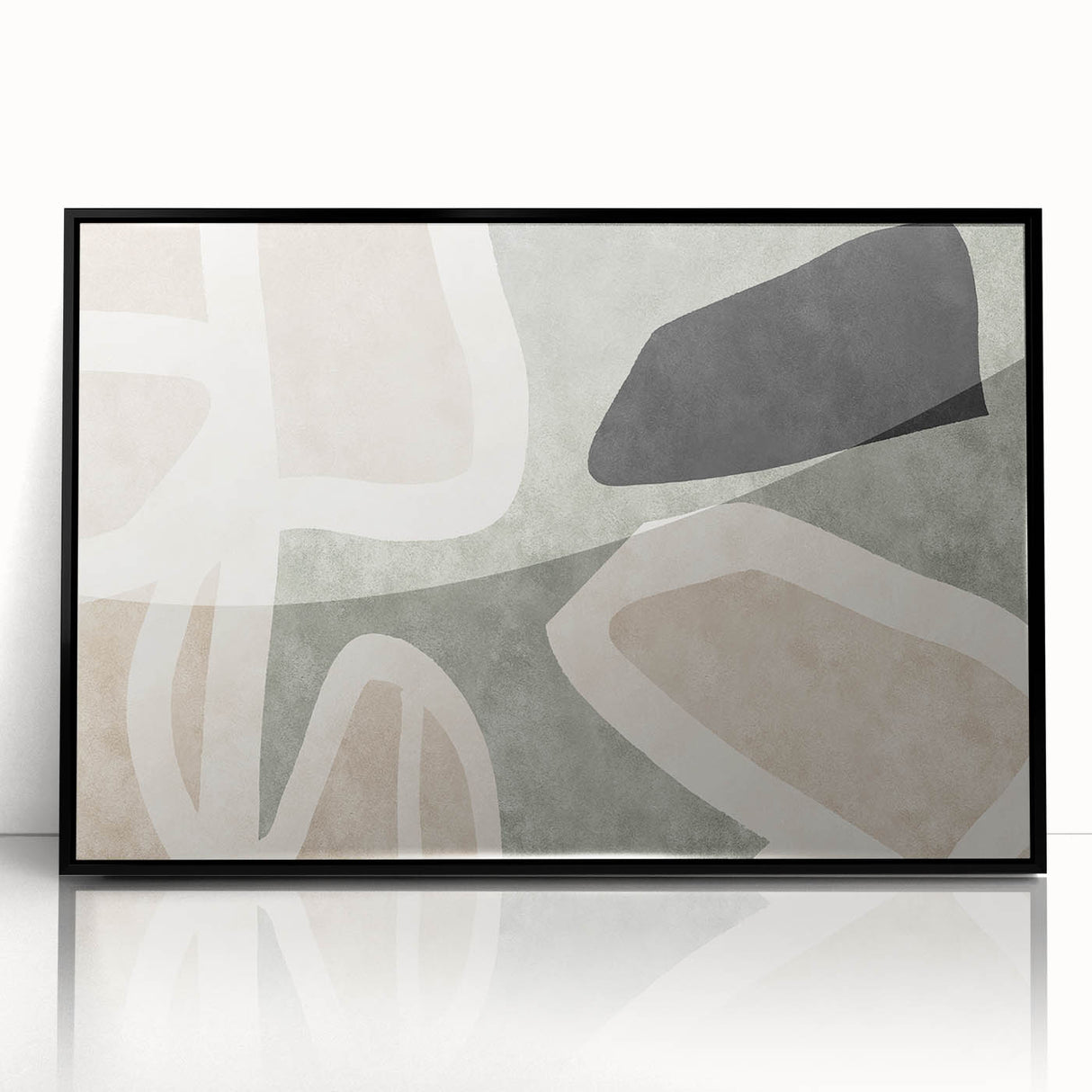 Earthen Harmony Abstracts – Modern Neutral Abstract Canvas Wall Art