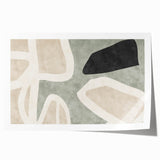 Golden Silhouette Horse – Earthen Harmony Abstract Wall Art