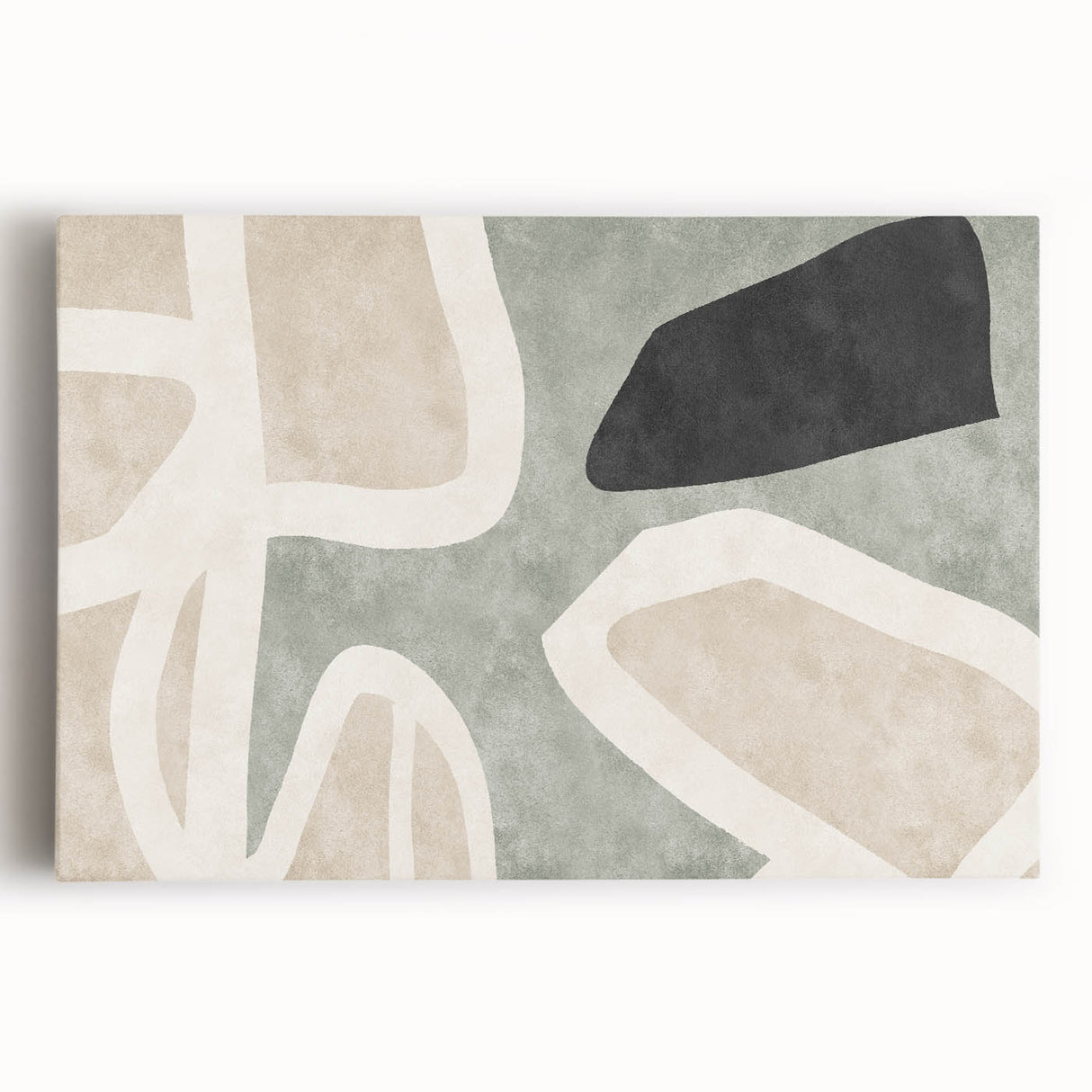 Earthen Harmony Abstracts – Modern Neutral Abstract Canvas Wall Art
