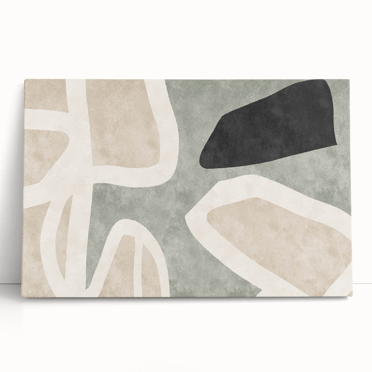 Earthen Harmony Abstracts – Modern Neutral Abstract Canvas Wall Art