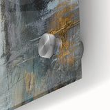 Moody Modern Wall Art – Abstract Canvas in Black, Gold & Gray