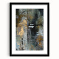 Moody Modern Wall Art – Abstract Canvas in Black, Gold & Gray