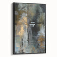 Moody Modern Wall Art – Abstract Canvas in Black, Gold & Gray