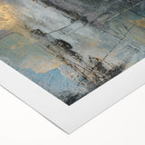 Moody Modern Wall Art – Abstract Canvas in Black, Gold & Gray