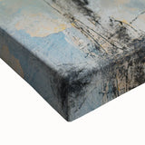 Moody Modern Wall Art – Abstract Canvas in Black, Gold & Gray