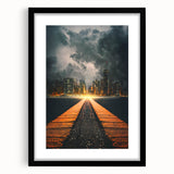Metropolitan Photography Art - Dramatic City Skyline Print