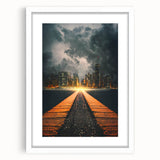 Metropolitan Photography Art - Dramatic City Skyline Print