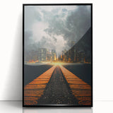 Metropolitan Photography Art - Dramatic City Skyline Print