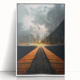 Metropolitan Photography Art - Dramatic City Skyline Print