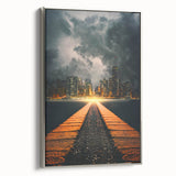 Metropolitan Photography Art - Dramatic City Skyline Print