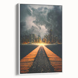 Metropolitan Photography Art - Dramatic City Skyline Print