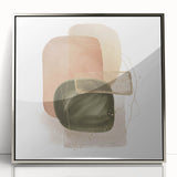 Geometric Minimalist Abstract Wall Art – Modern Earth Tone Design