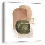 Geometric Minimalist Abstract Wall Art – Modern Earth Tone Design
