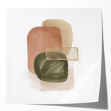Geometric Minimalist Abstract Wall Art – Modern Earth Tone Design
