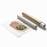 Geometric Minimalist Abstract Wall Art – Modern Earth Tone Design