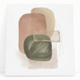 Geometric Minimalist Abstract Wall Art – Modern Earth Tone Design