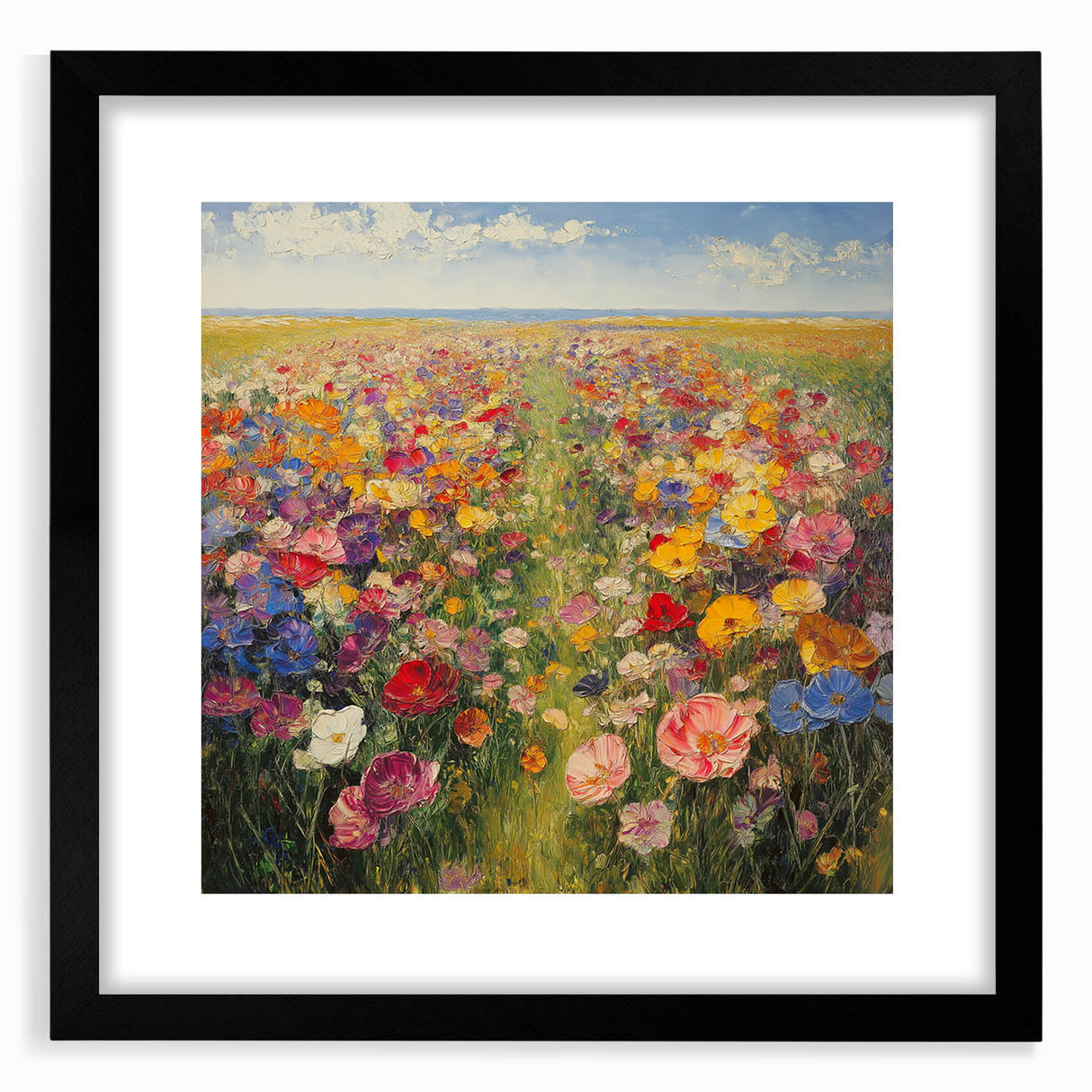 Vibrant Wildflower Meadow – Colorful Nature Art Print