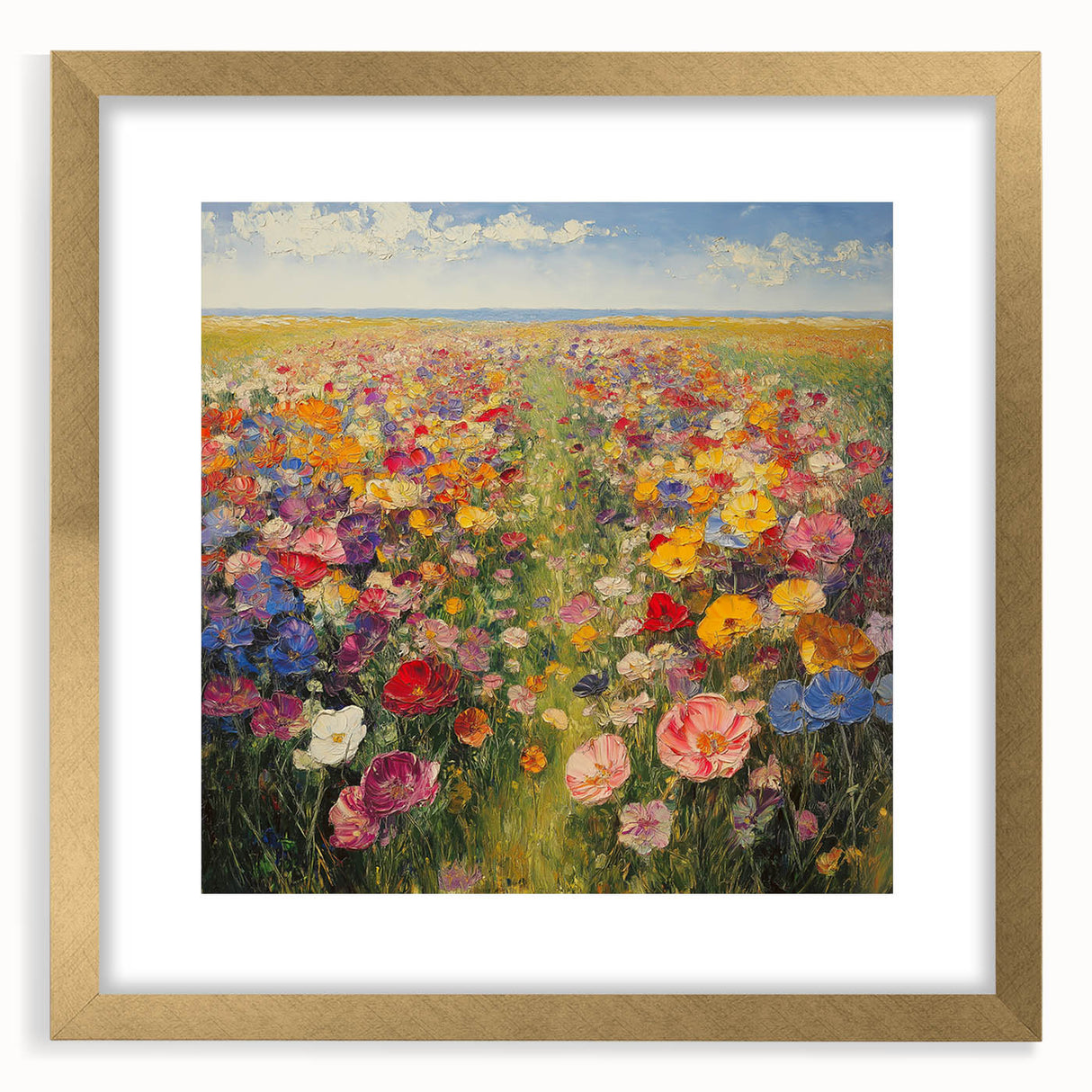 Vibrant Wildflower Meadow – Colorful Nature Art Print