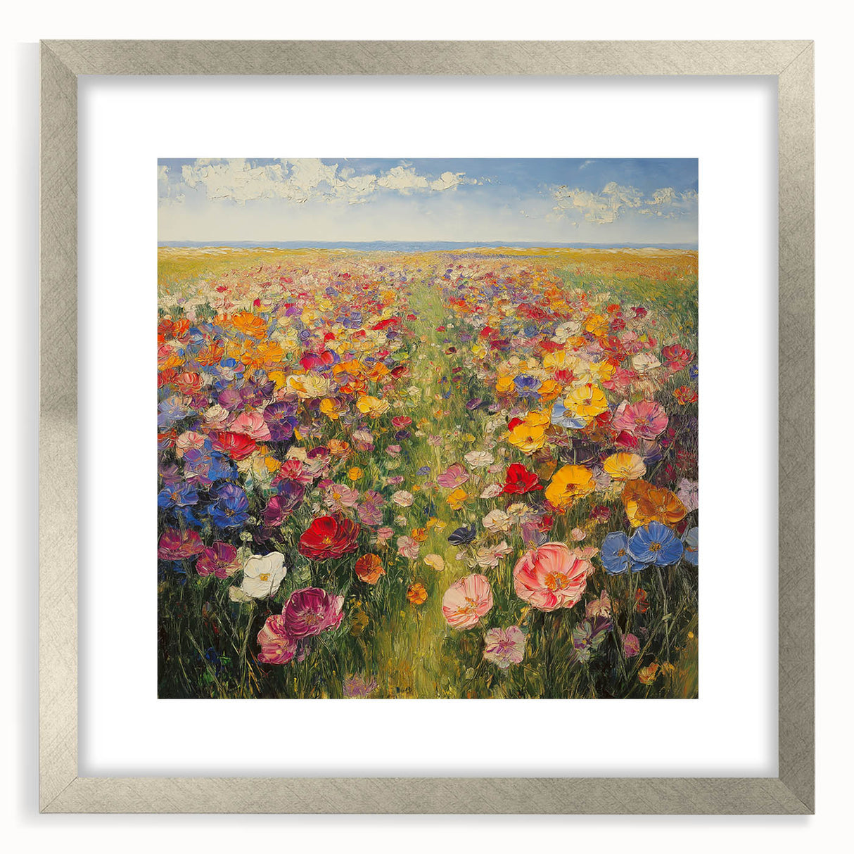 Vibrant Wildflower Meadow – Colorful Nature Art Print