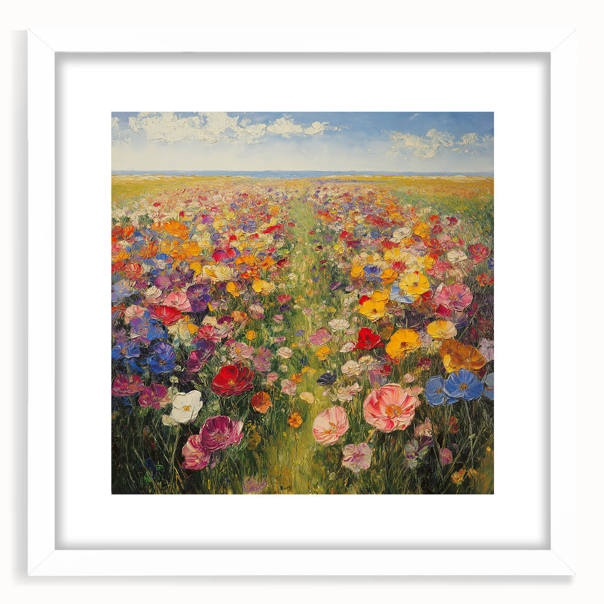 Vibrant Wildflower Meadow – Colorful Nature Art Print