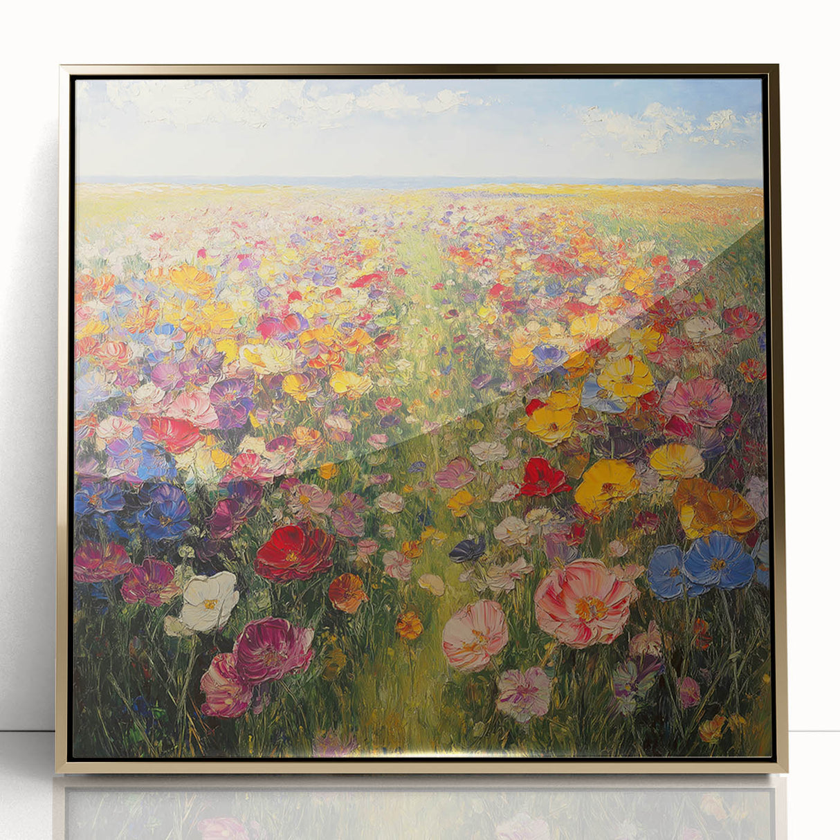 Vibrant Wildflower Meadow – Colorful Nature Art Print