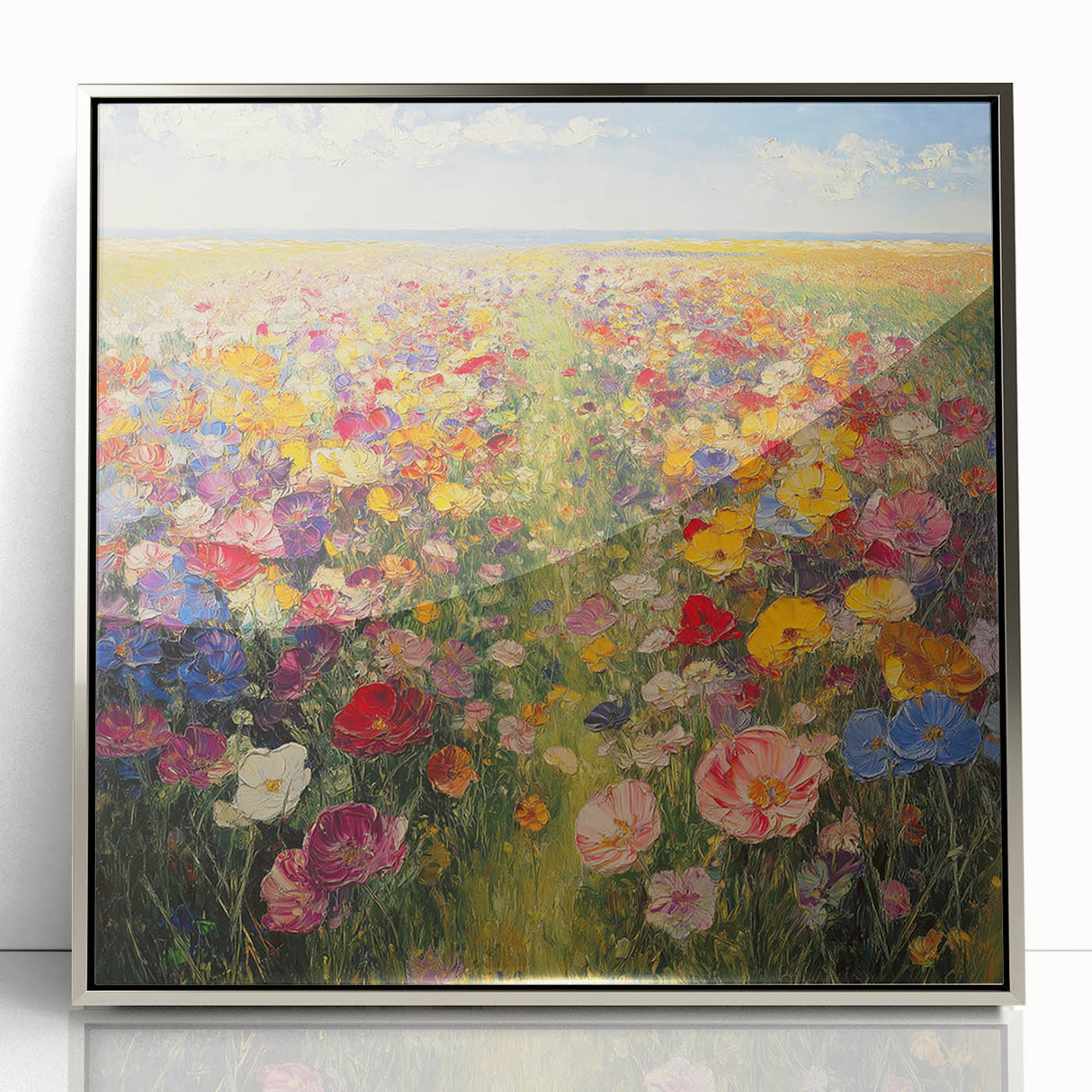 Vibrant Wildflower Meadow – Colorful Nature Art Print