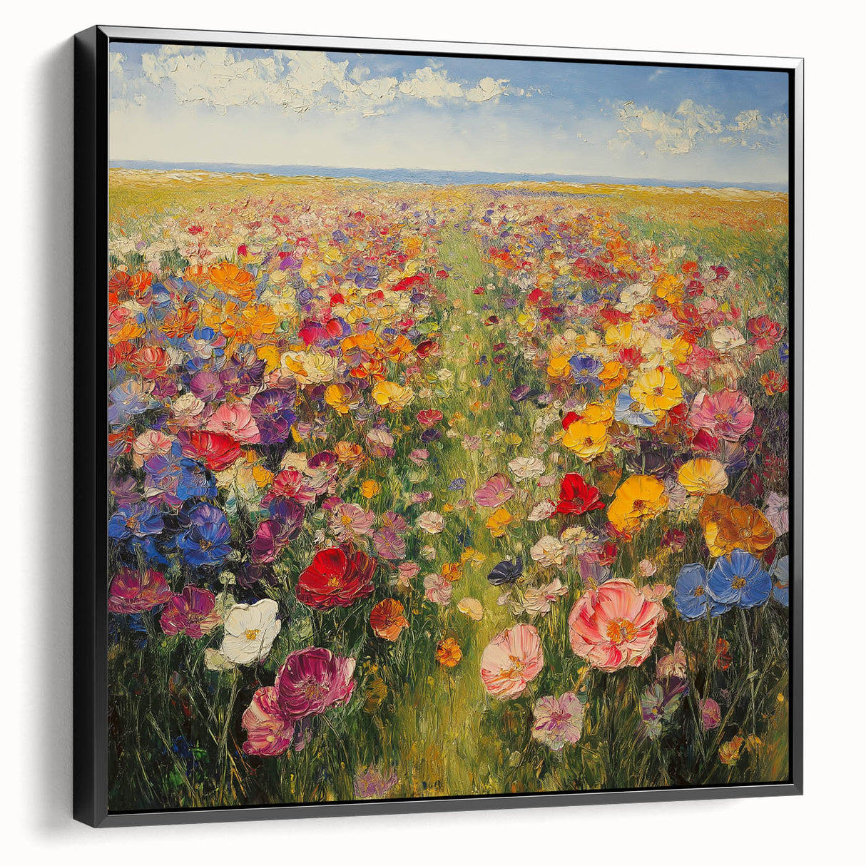 Vibrant Wildflower Meadow – Colorful Nature Art Print