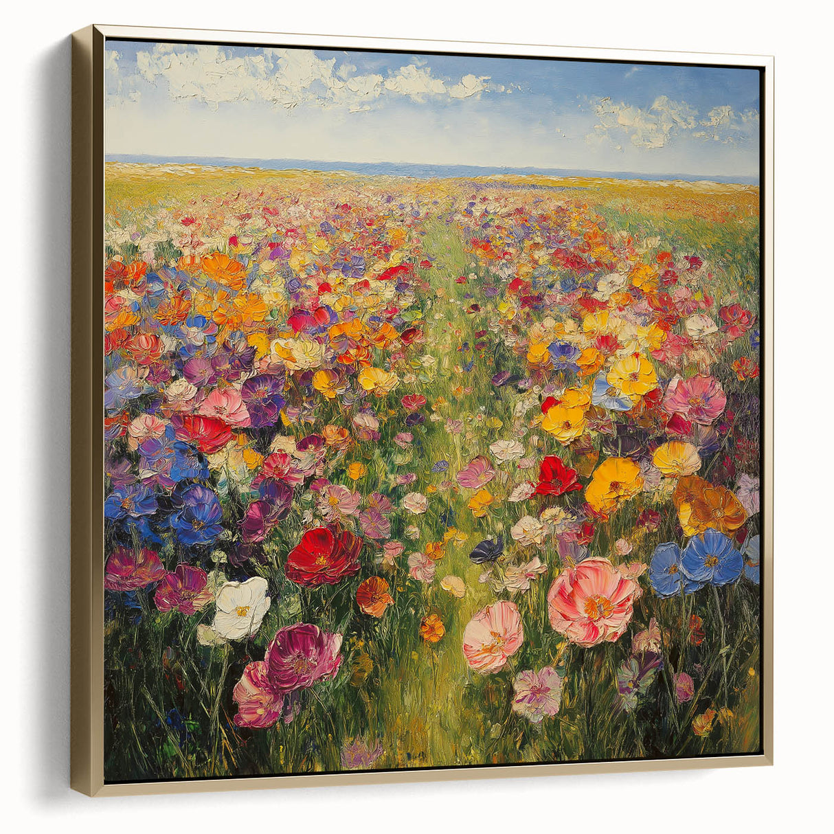 Vibrant Wildflower Meadow – Colorful Nature Art Print