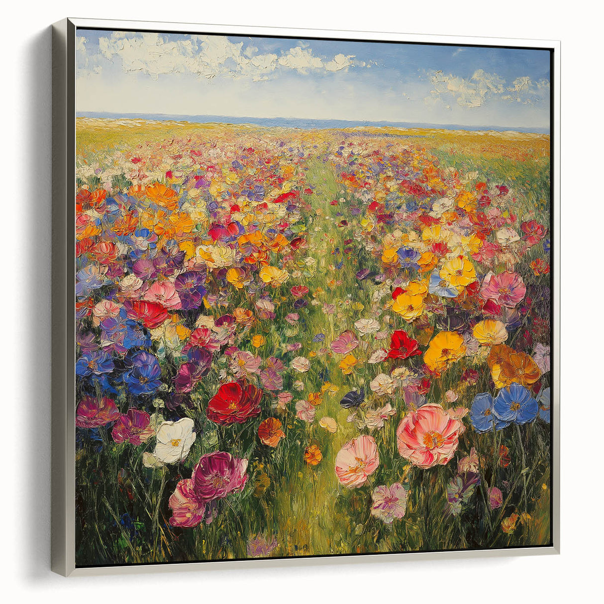 Vibrant Wildflower Meadow – Colorful Nature Art Print